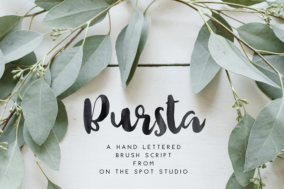 Bursta Brush Font Family Poster