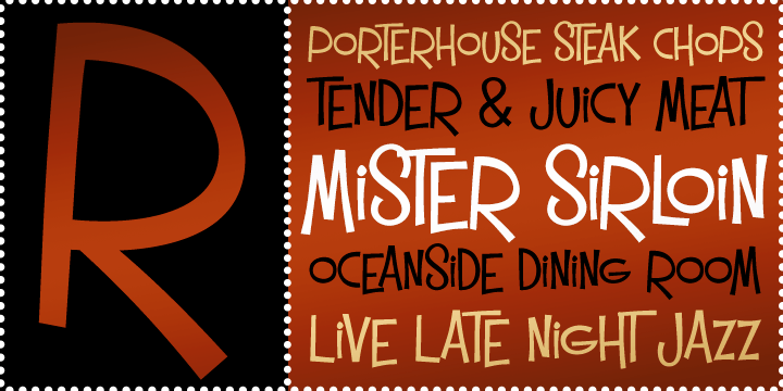 Mister Sirloin BTN Font Family Poster
