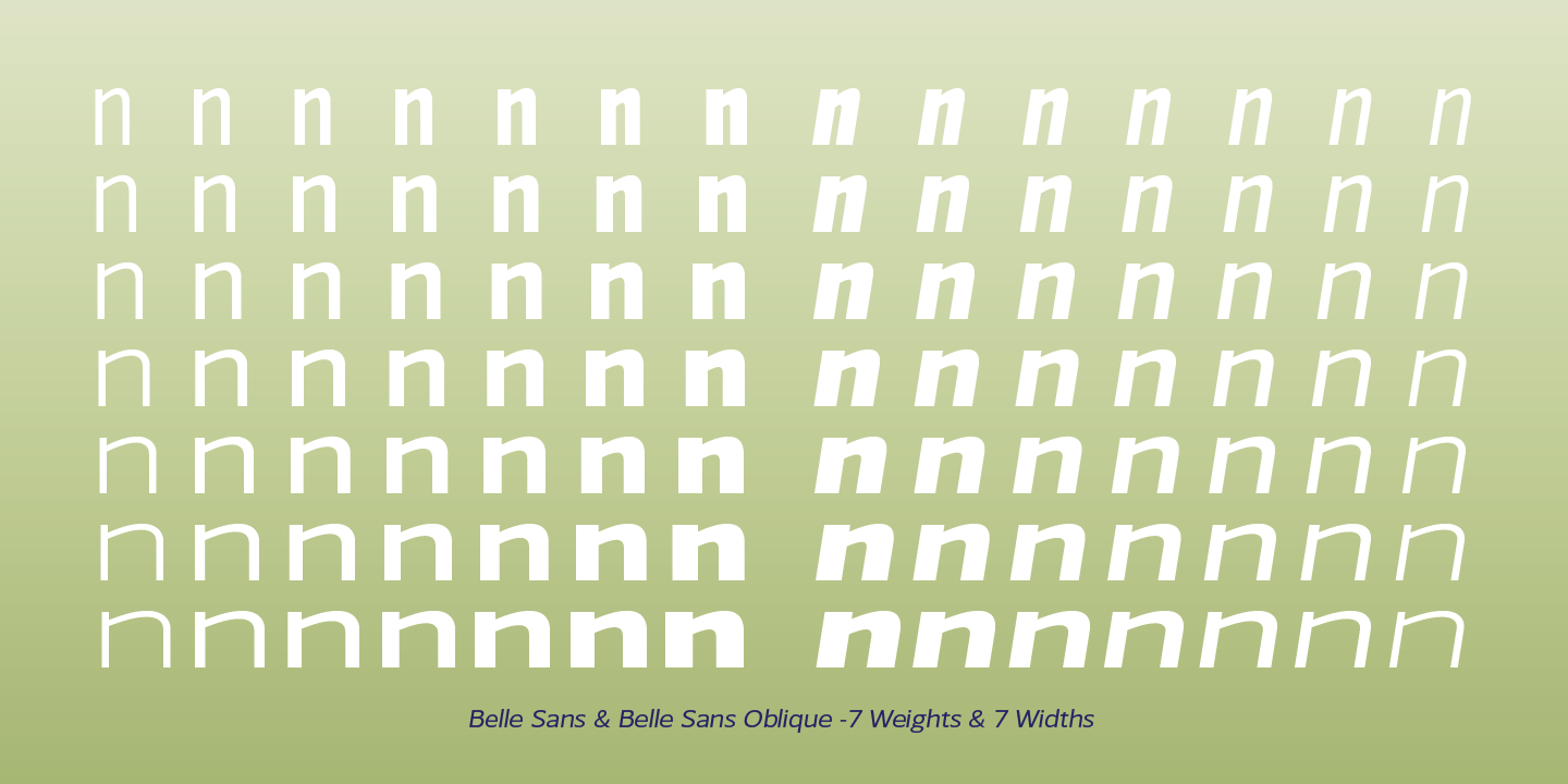 Belle Sans Extra Wide Font Poster #1