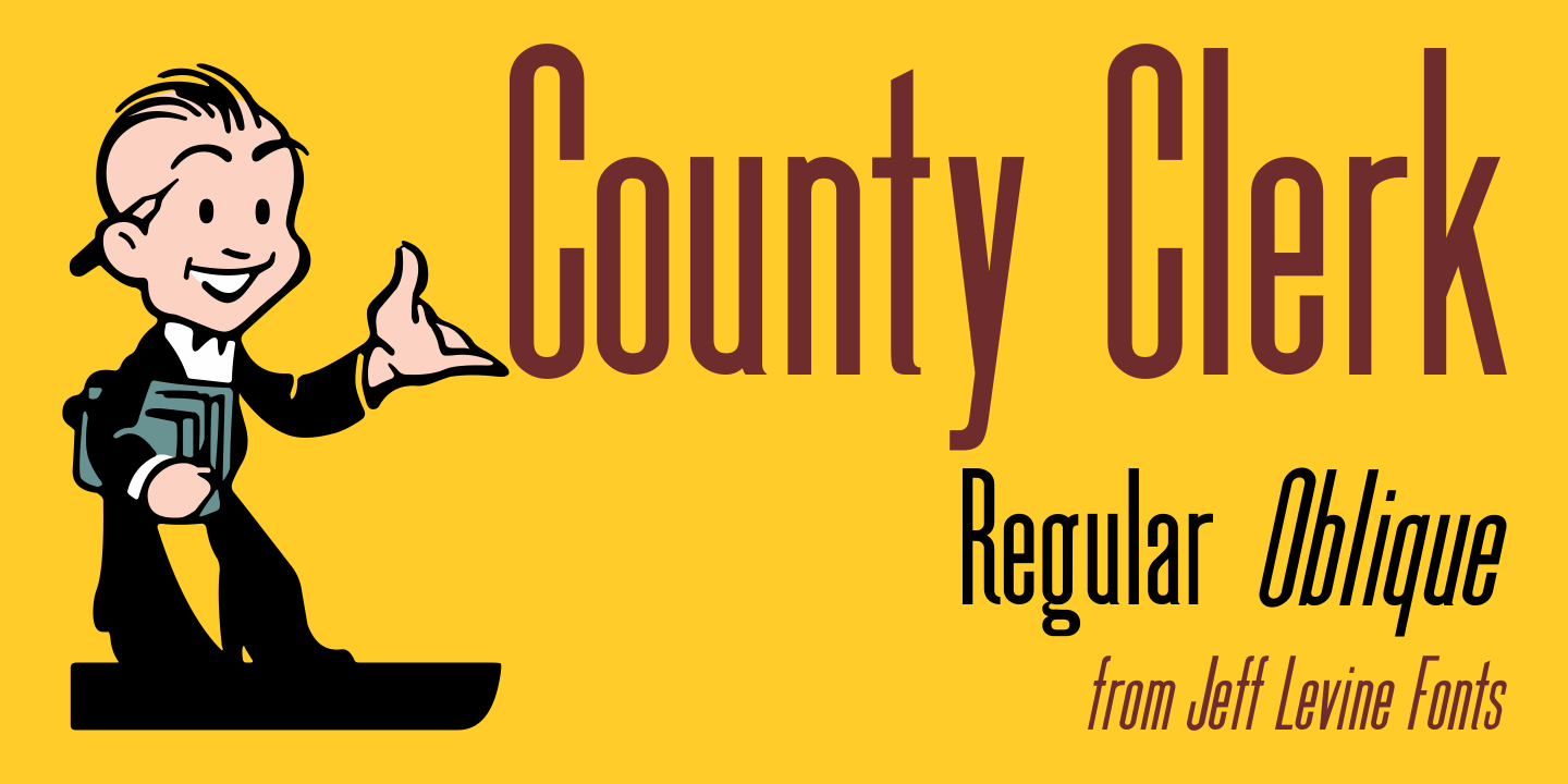 County Clerk Font Family Poster