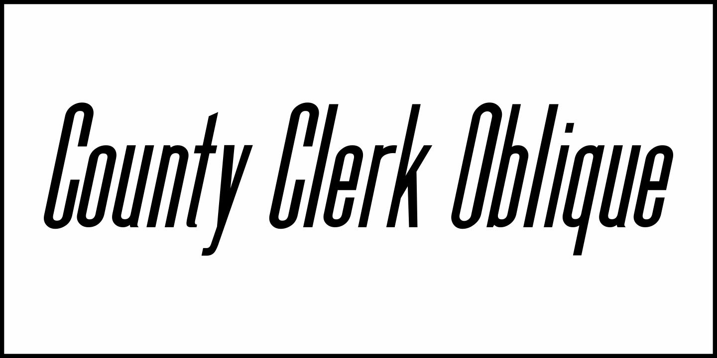County Clerk Font Poster #1