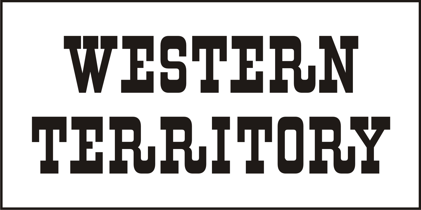Western Territory Font Poster #2