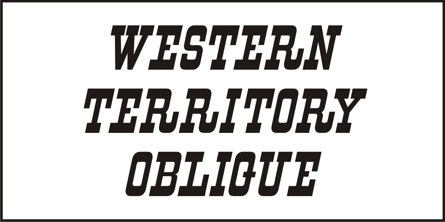 Western Territory Font Poster #1