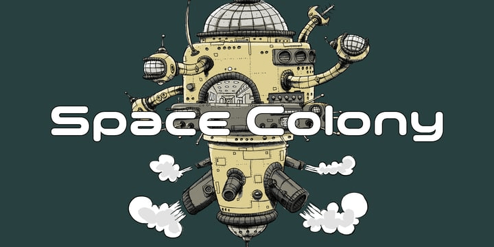 Space Colony Font Poster #1