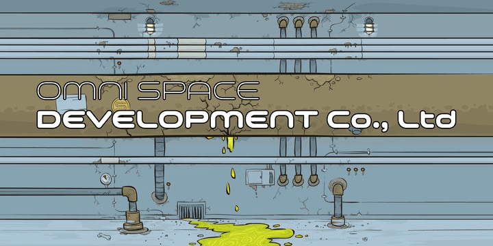 Space Colony Font Poster #1