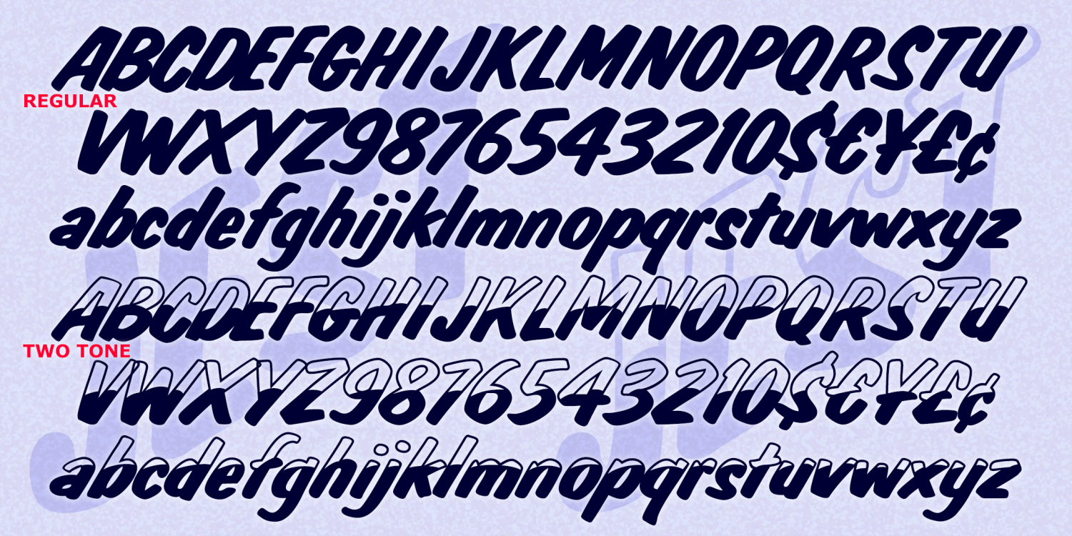 Tonal Rendered Font Jest Two Tone Font Style by Harold's Fonts | Font Bros