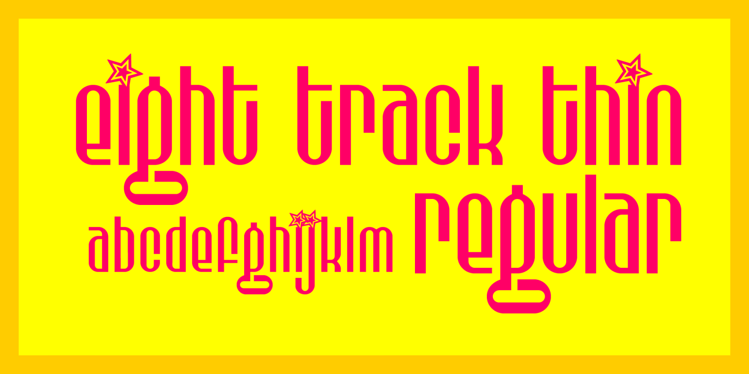 Eight Track Thin Font Poster #1
