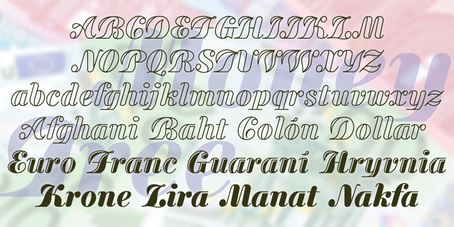 Money Tree Hilite Font Poster #1