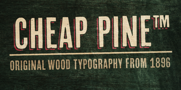 Cheap Pine Font Poster #1