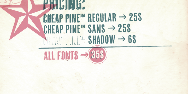 Cheap Pine Font Poster #1