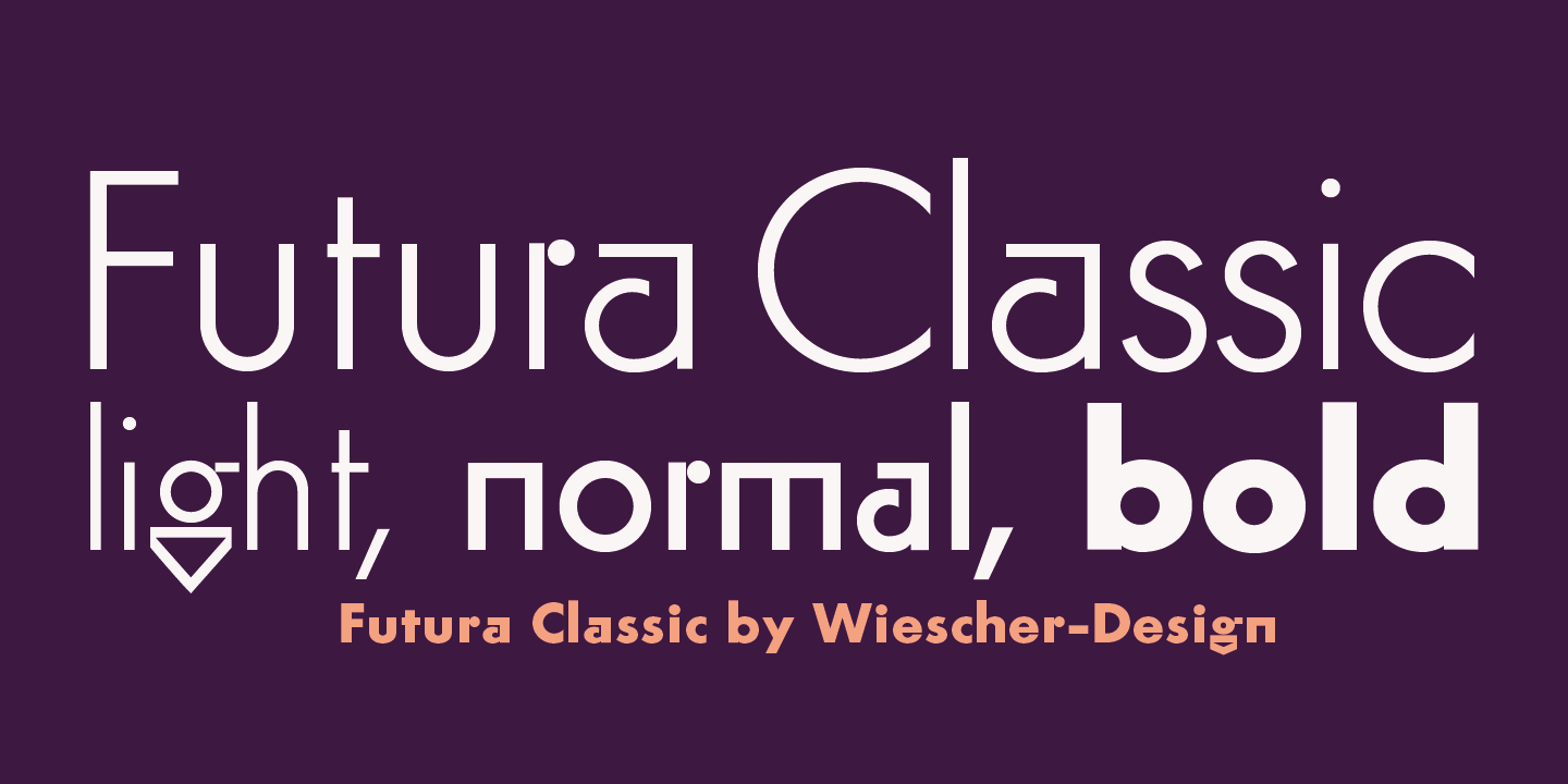 Futura Classic Font Poster #1