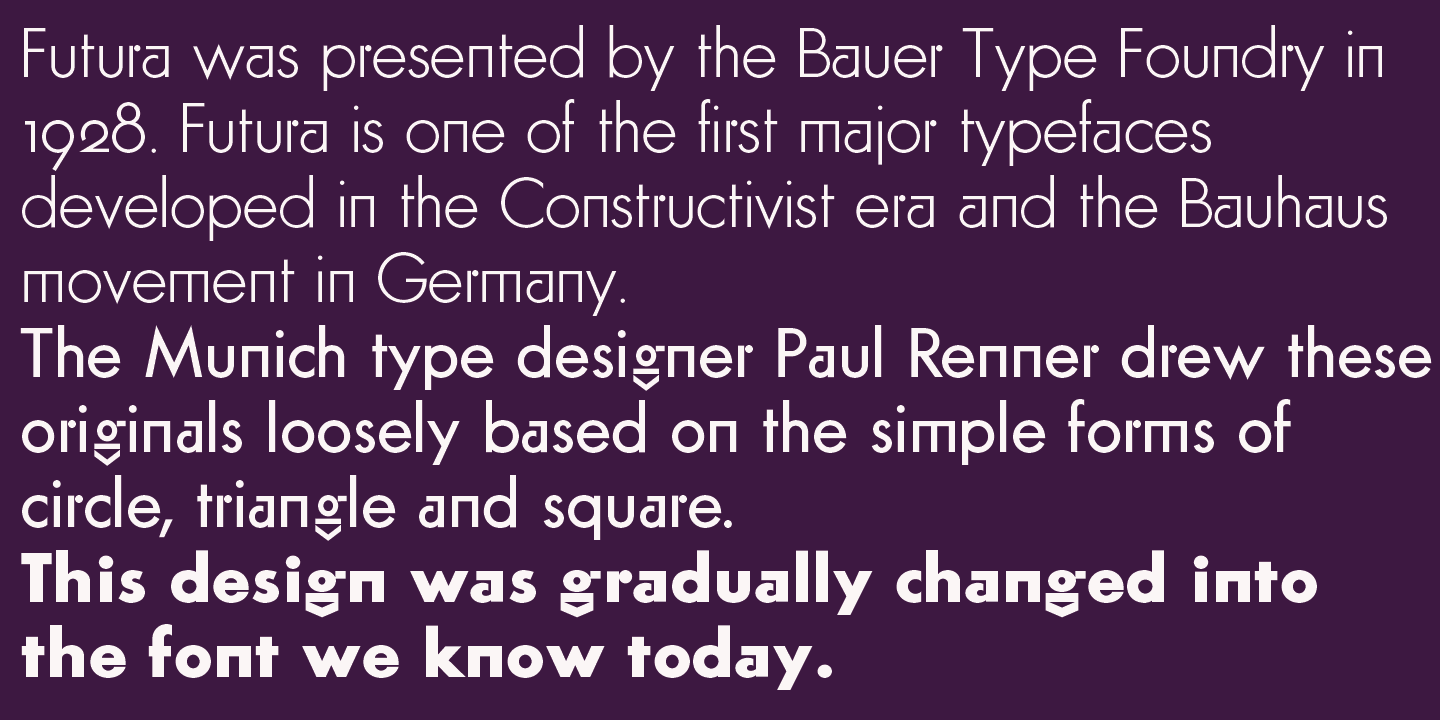 Futura Classic Font Poster #1