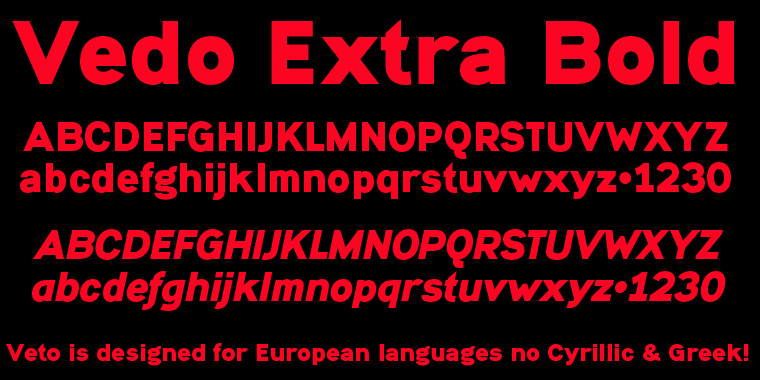 Vedo Font Poster #1