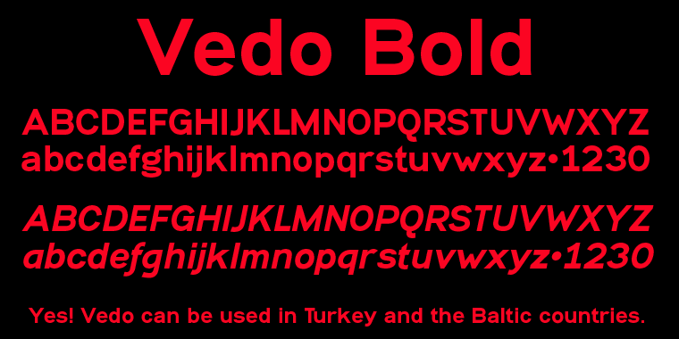 Vedo Font Poster #1