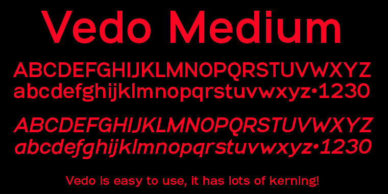 Vedo Font Poster #1
