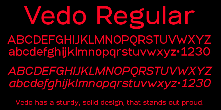 Vedo Font Poster #1