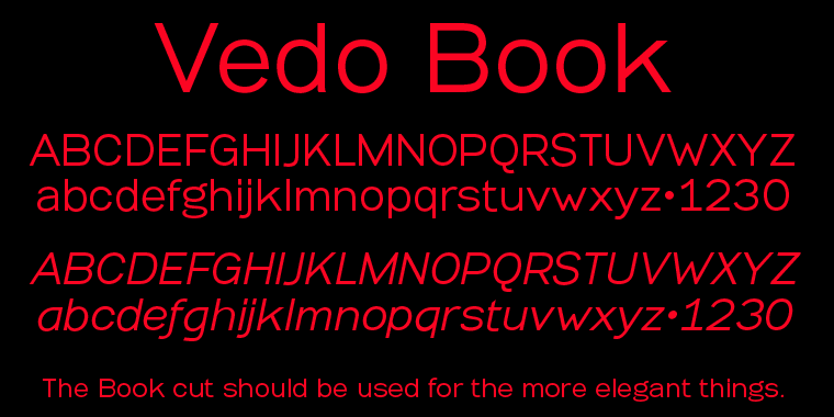 Vedo Font Poster #1