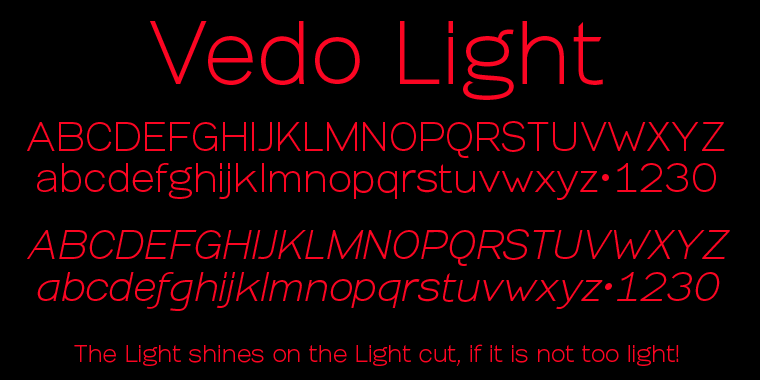 Vedo Font Poster #1