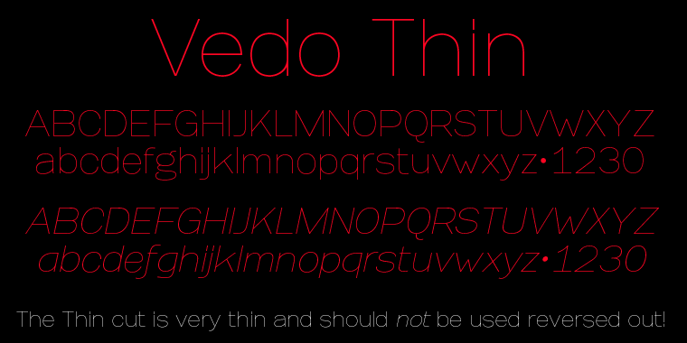 Vedo Font Poster #1