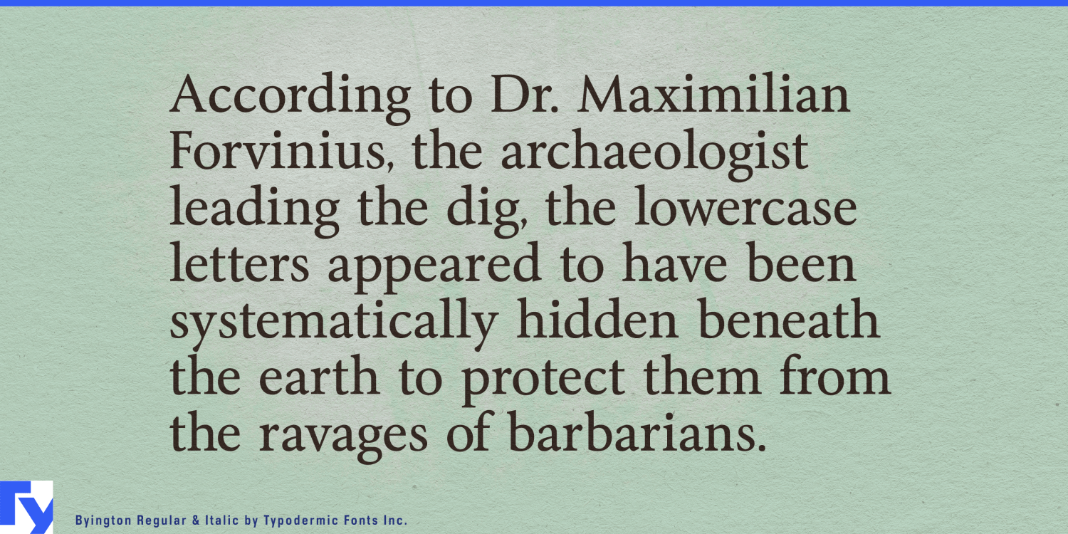 Byington Font Poster #1