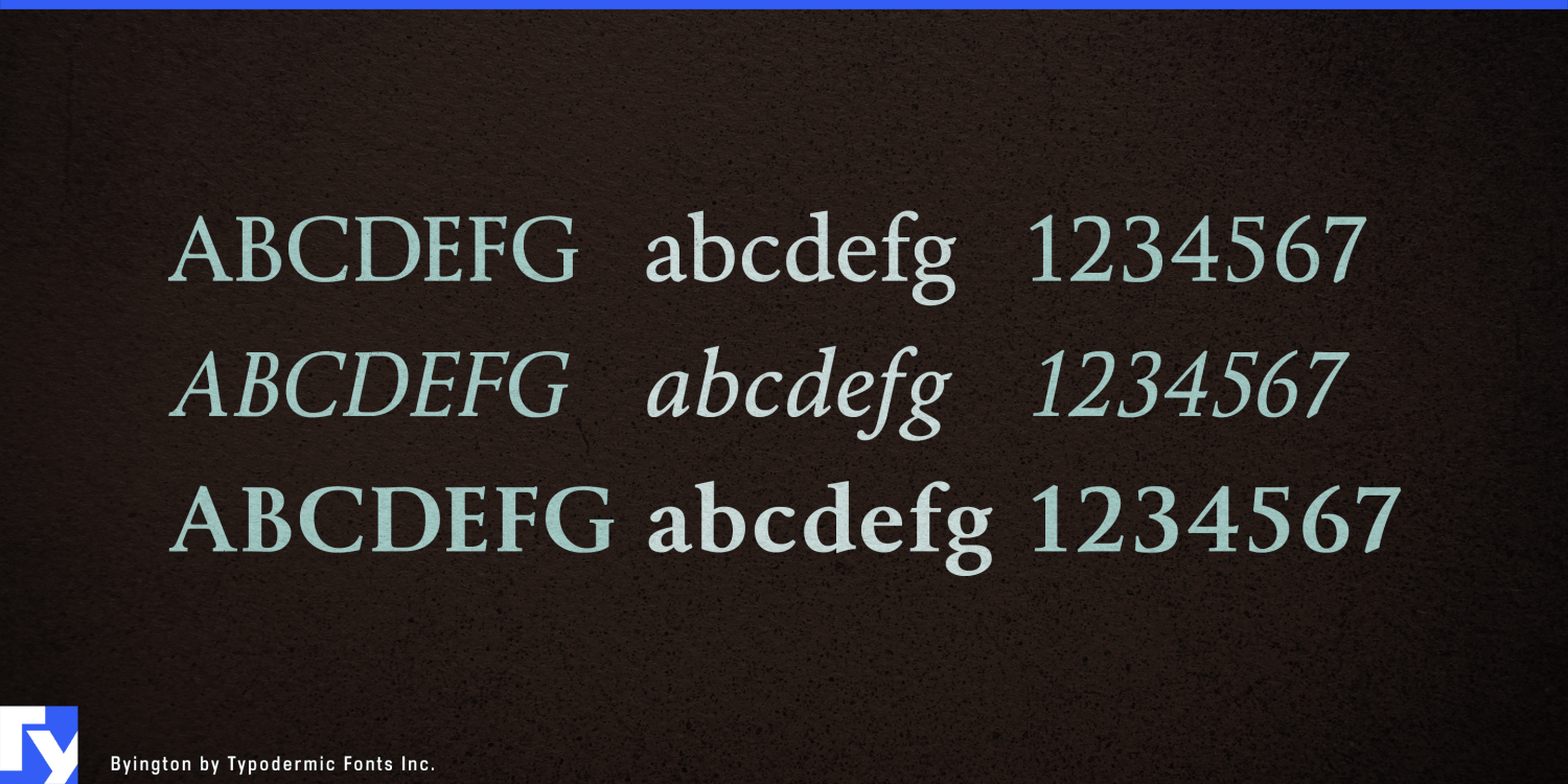 Byington Font Poster #1