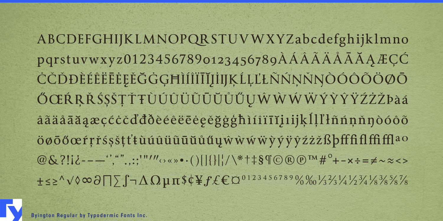 Byington Font Poster #1