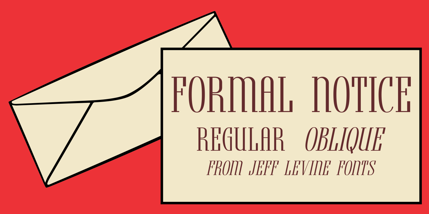 Formal Notice Font Family Poster