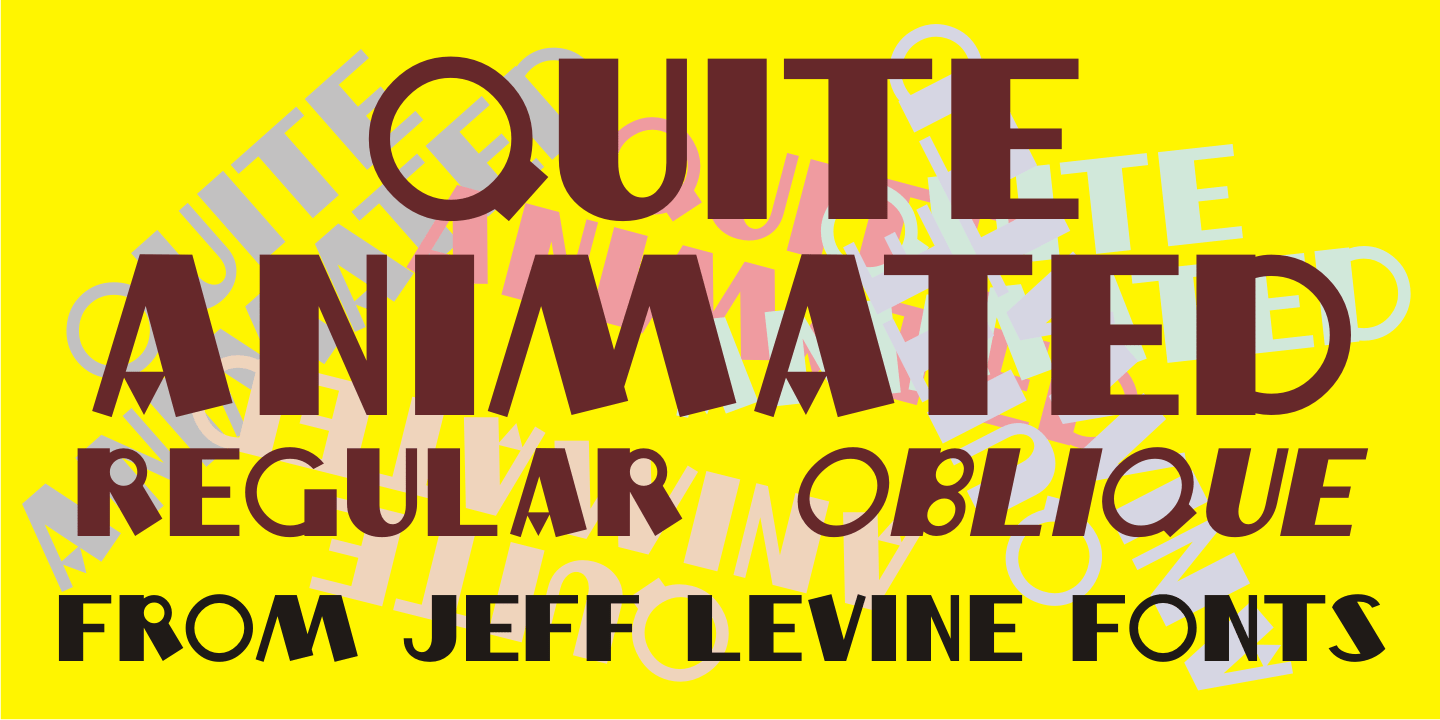 Quite Animated Font Poster #1