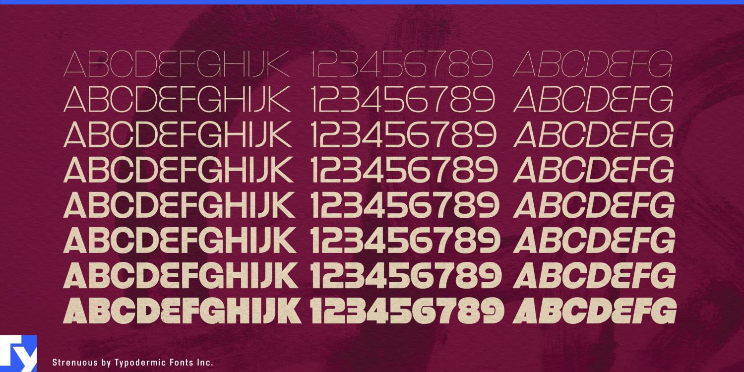 Strenuous Font Poster #1