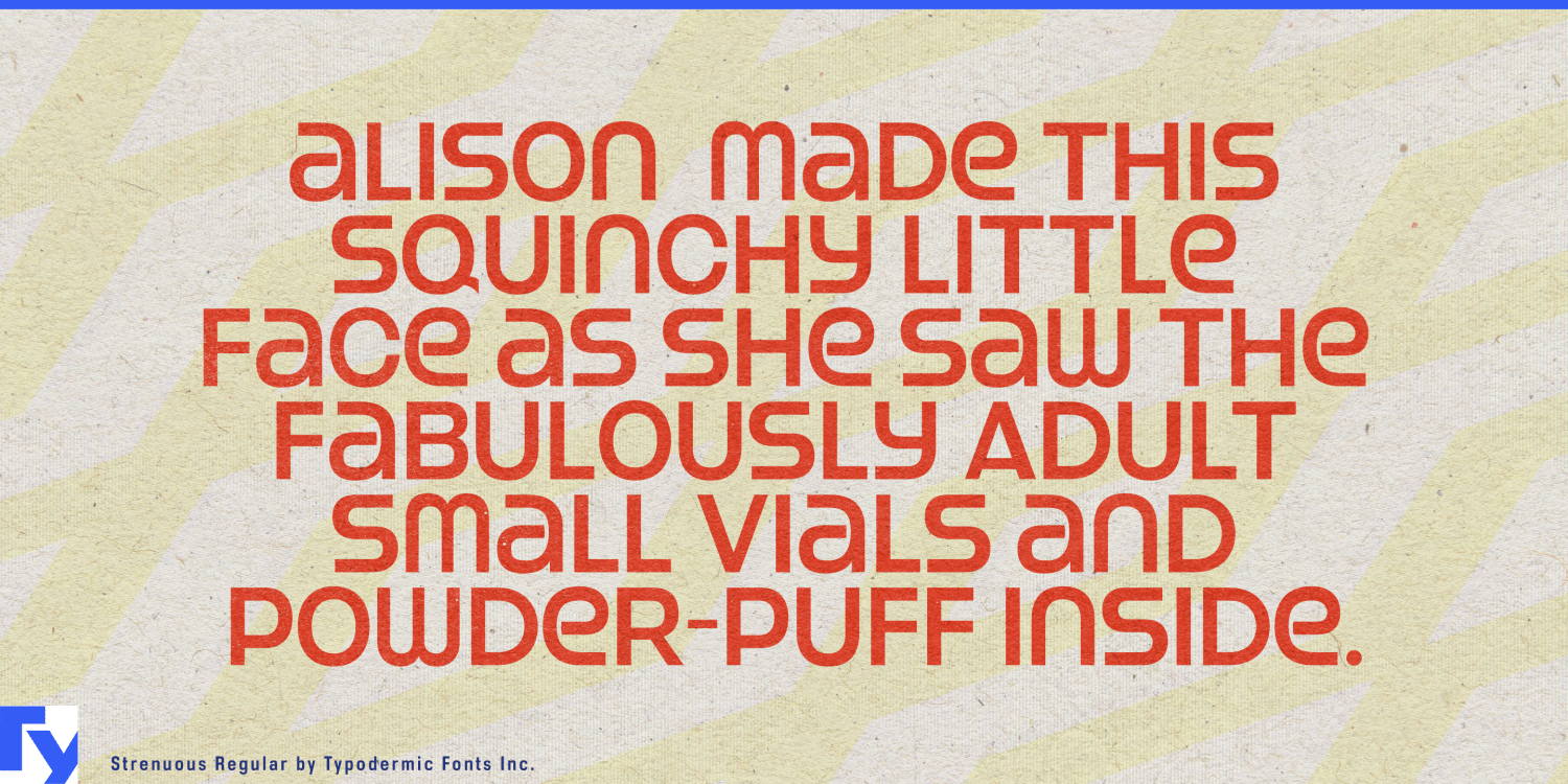 Strenuous Font Poster #1