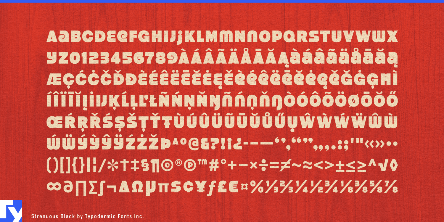 Strenuous Font Poster #1
