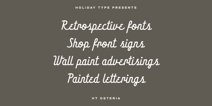 HT Osteria Font Poster #1
