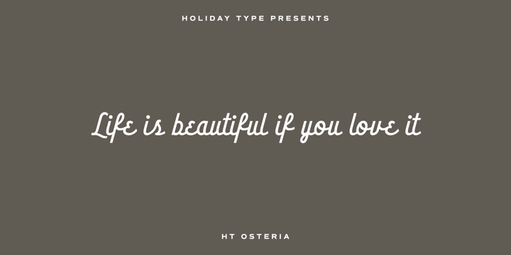 HT Osteria Font Poster #1