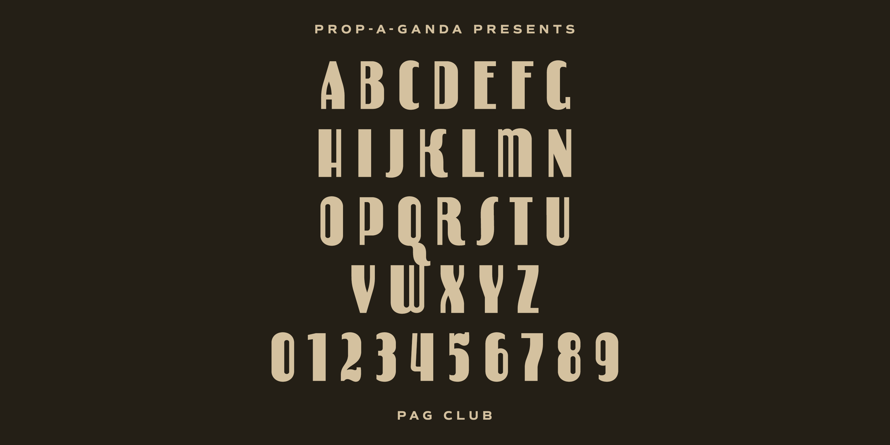 PAG Club Font Poster #1
