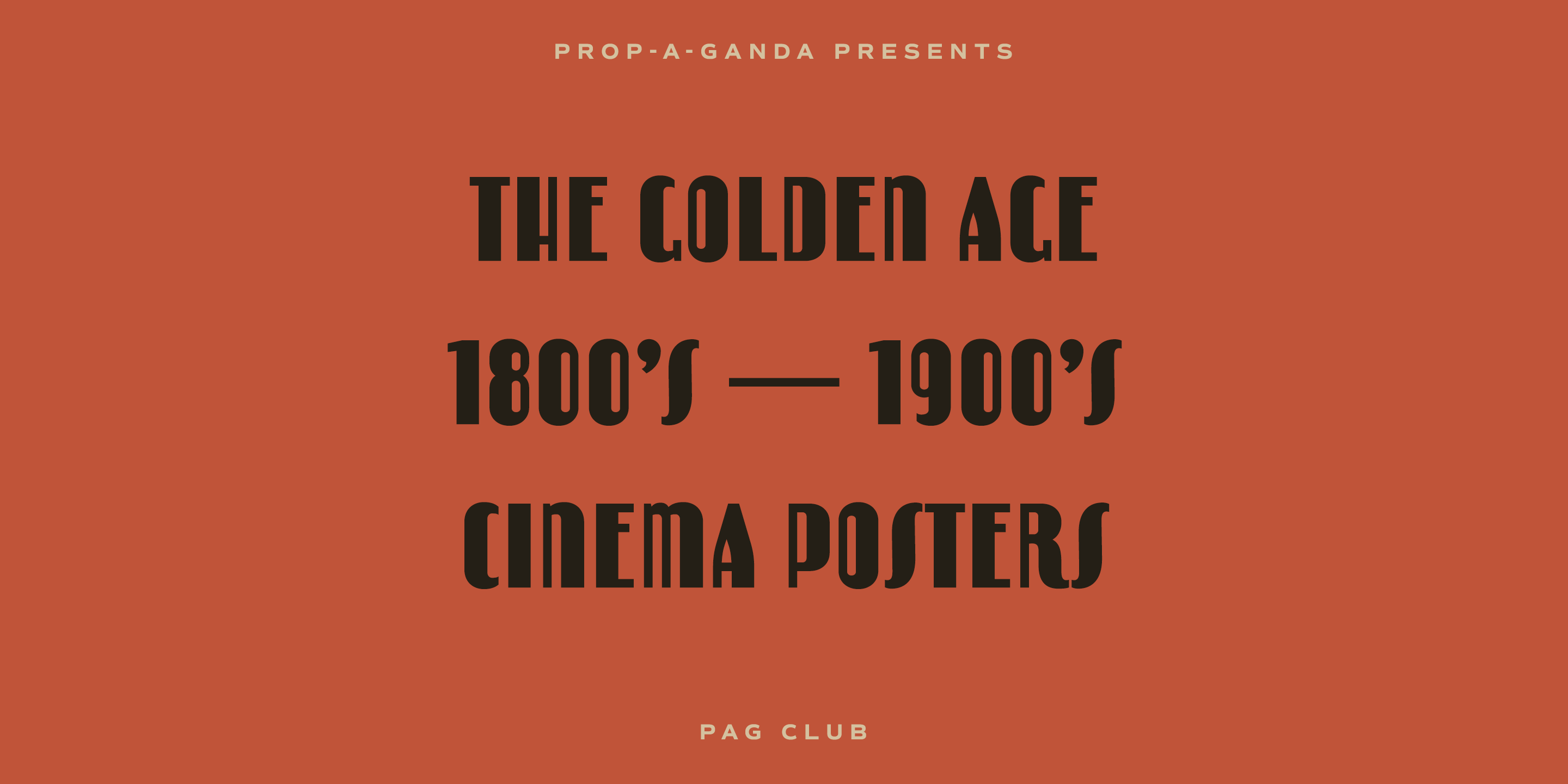 PAG Club Font Poster #1