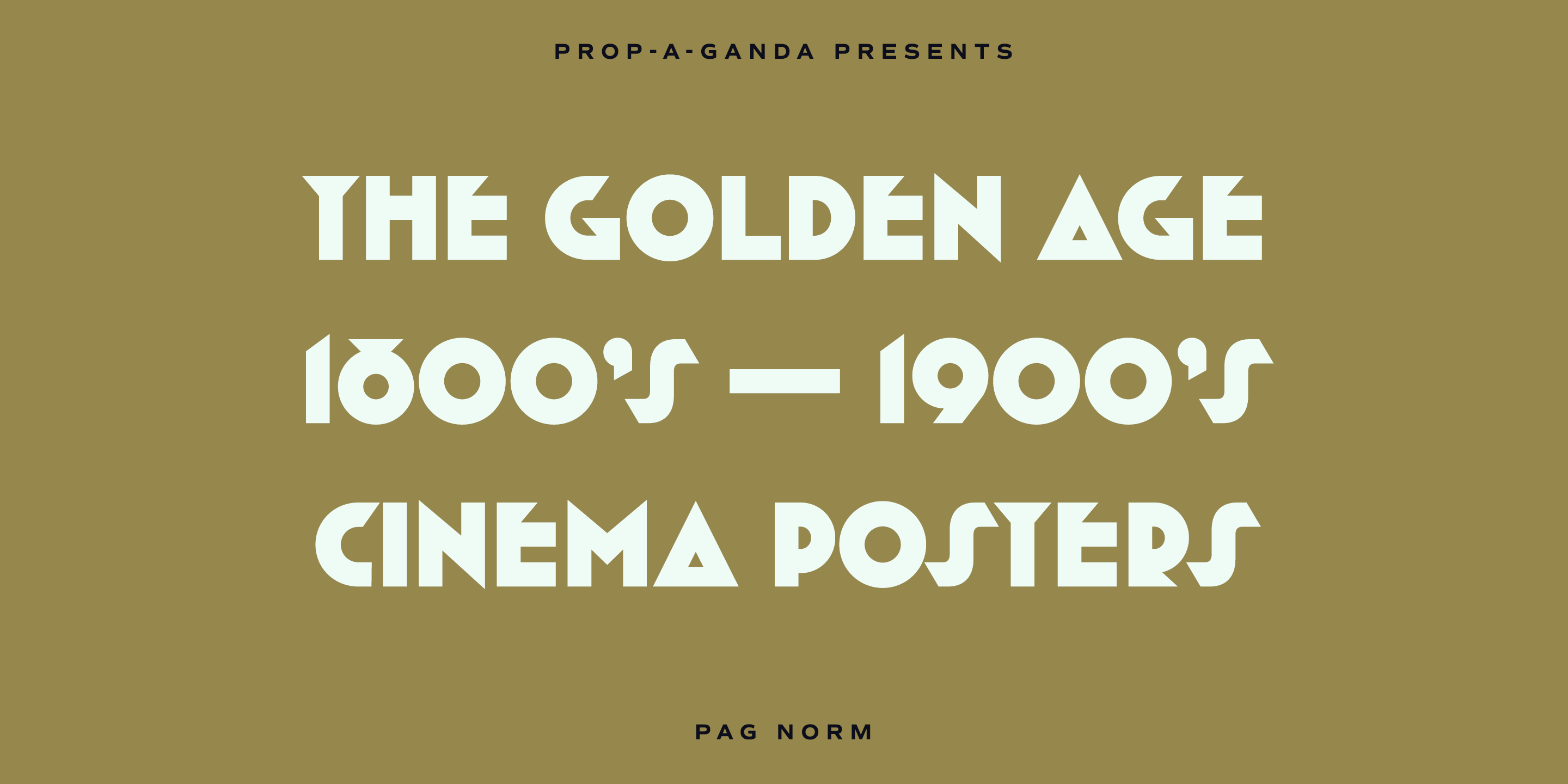 PAG Norm Font Poster #1