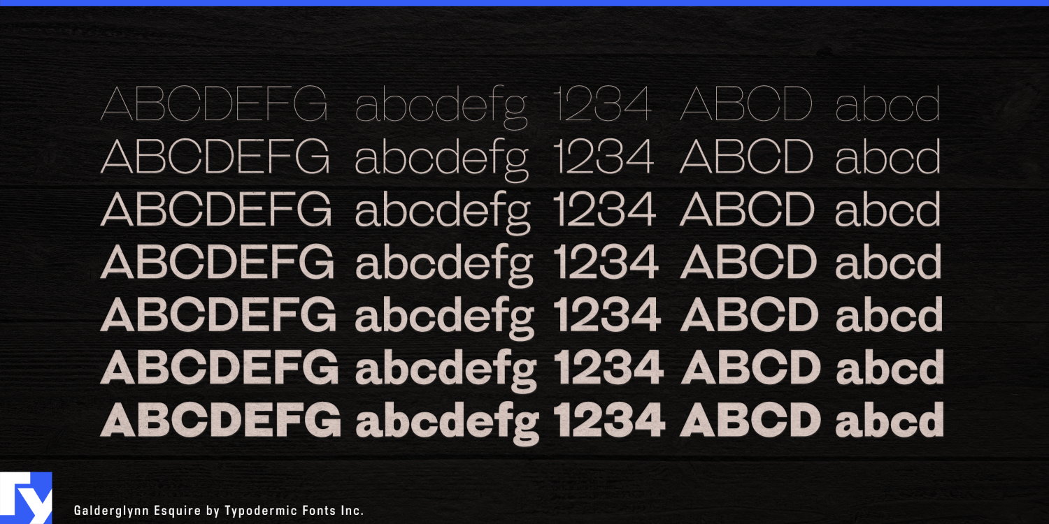 Galderglynn Esquire Font Poster #1