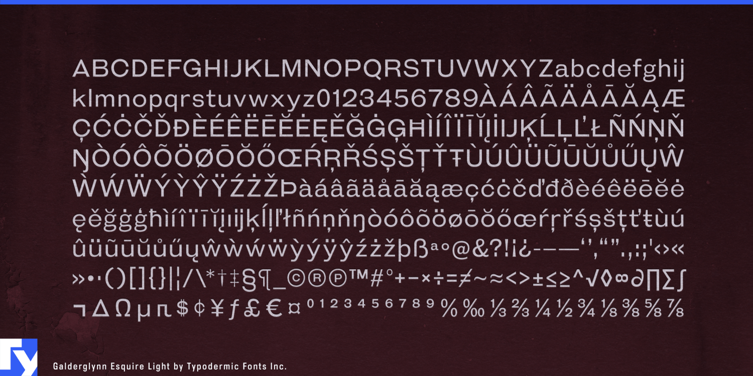 Galderglynn Esquire Font Poster #1
