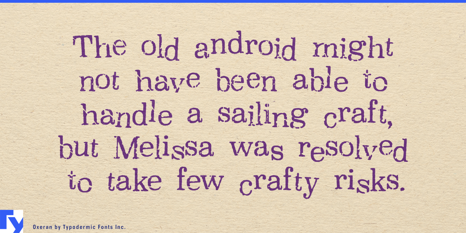 Oxeran Font Poster #1