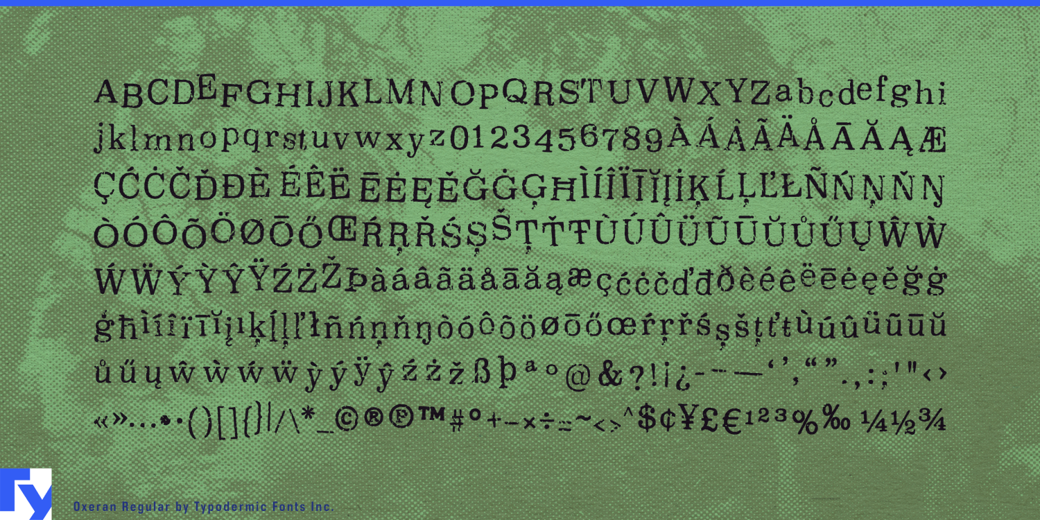 Oxeran Font Poster #1