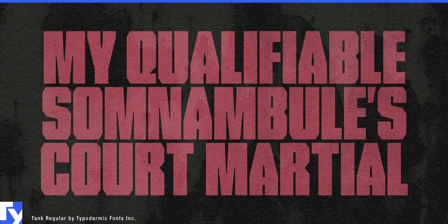 Tank Font Poster #1