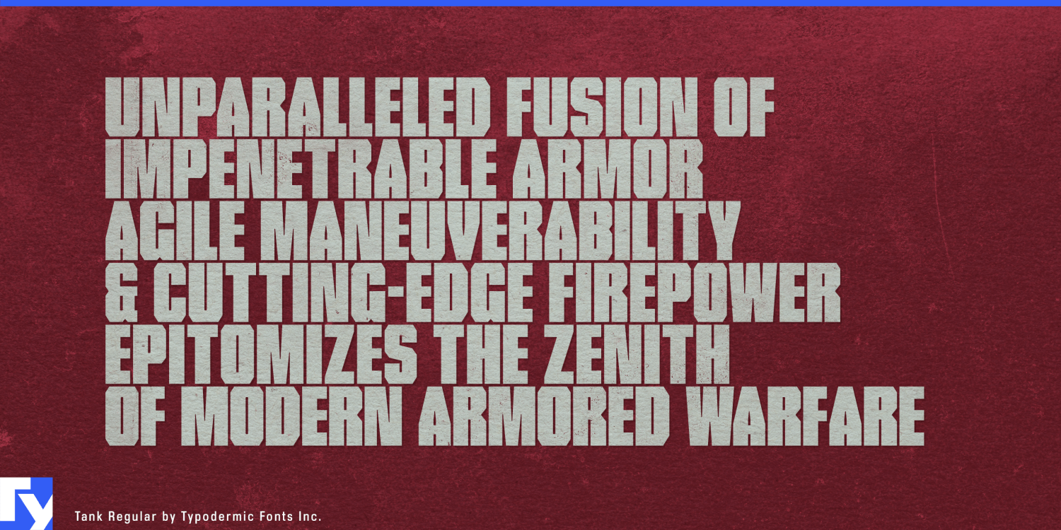 Tank Font Poster #1
