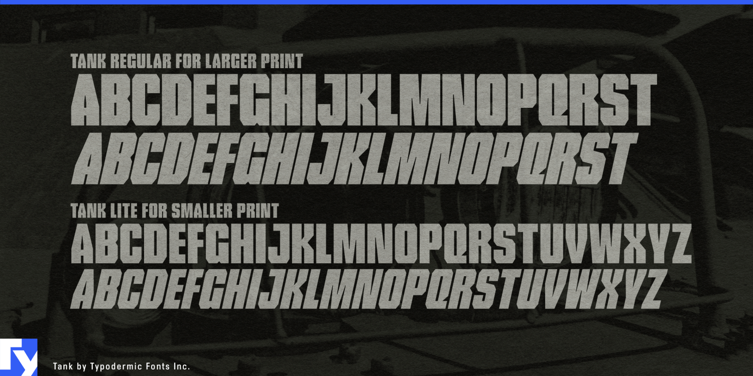 Tank Font Poster #1
