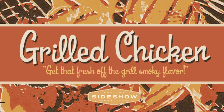 Grilled Chicken Font Poster #1