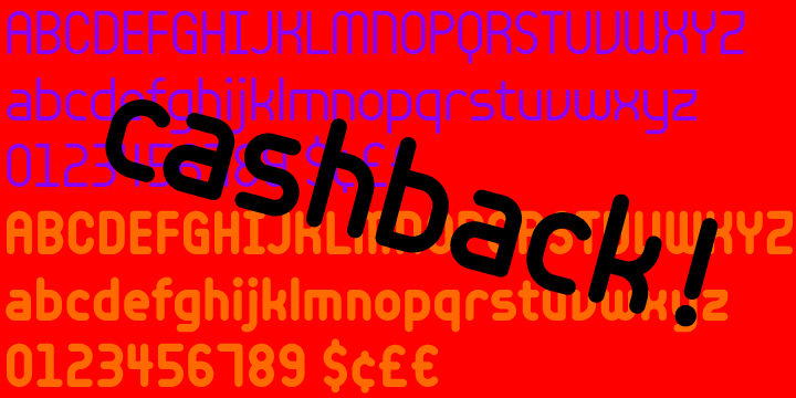 Cashback Font Poster