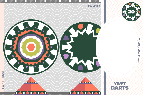 YWFT Darts Font Poster #1