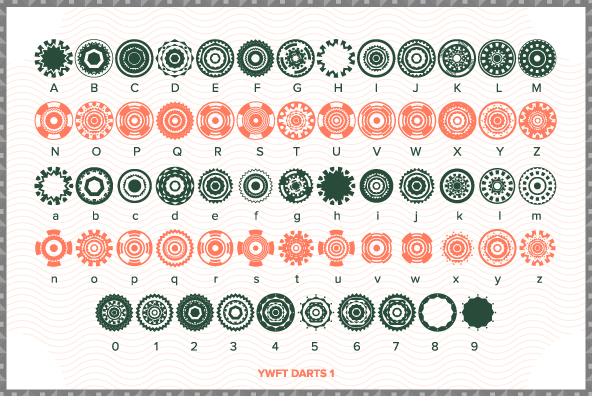 YWFT Darts Font Poster #1