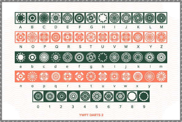 YWFT Darts Font Poster #1