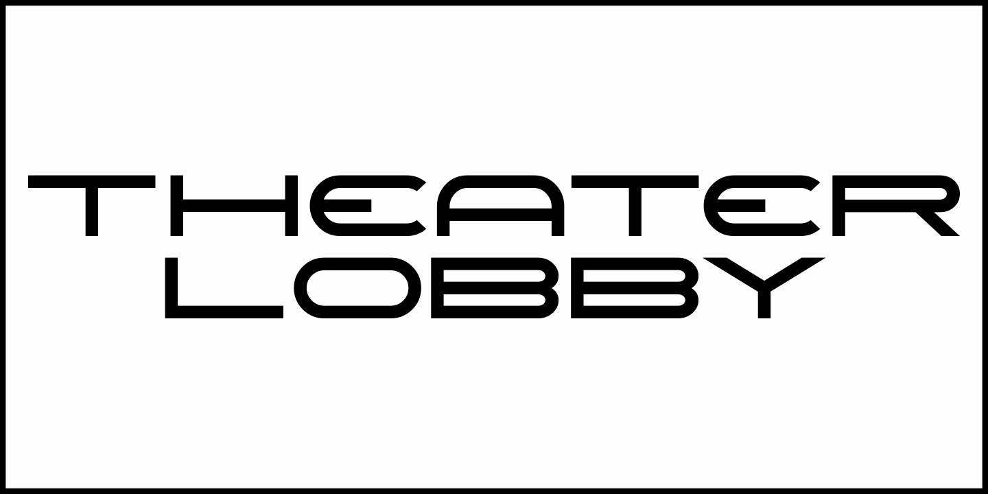 Theater Lobby Font Poster #2