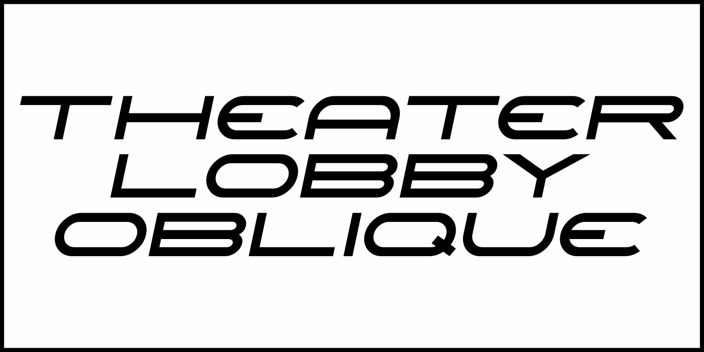 Theater Lobby Font Poster #4